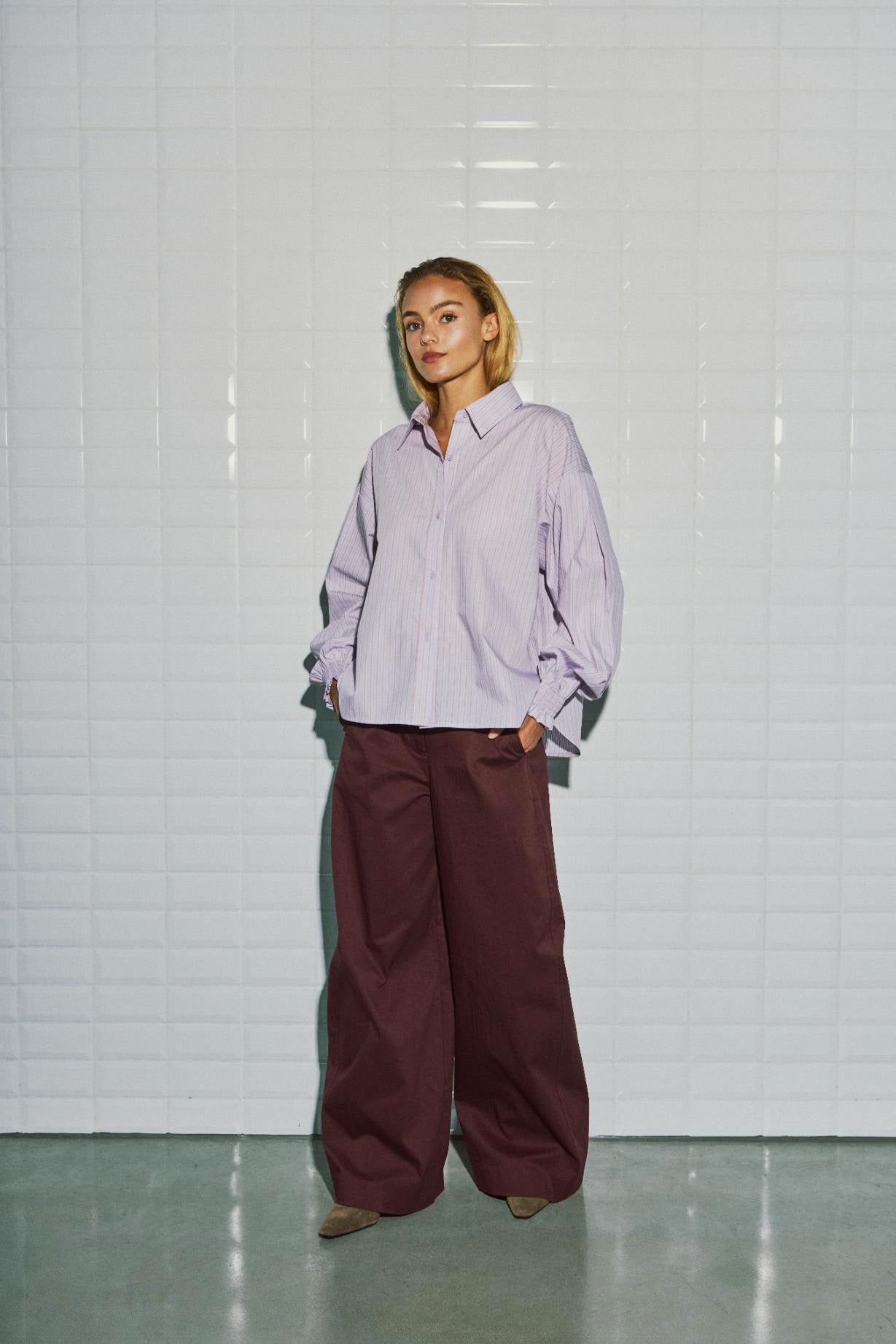 WBLANNIKA LS Stripe Shirt - Lavender Stripe