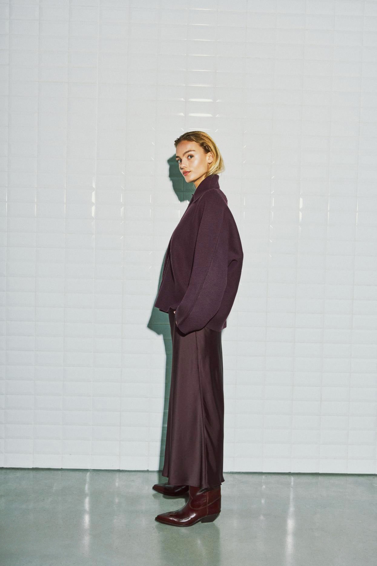 WBLJENNY LS Cardigan - Windsor Wine