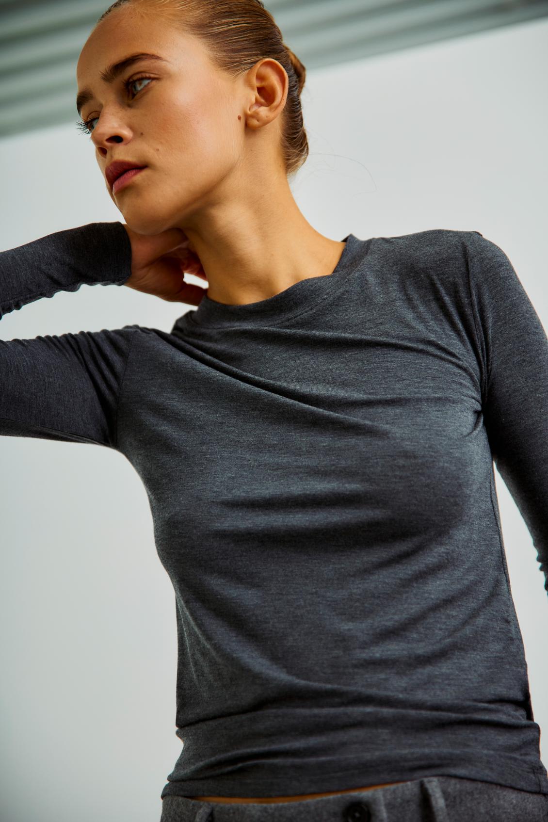 WBLJOSEFINE LS Tee - Grey Melange