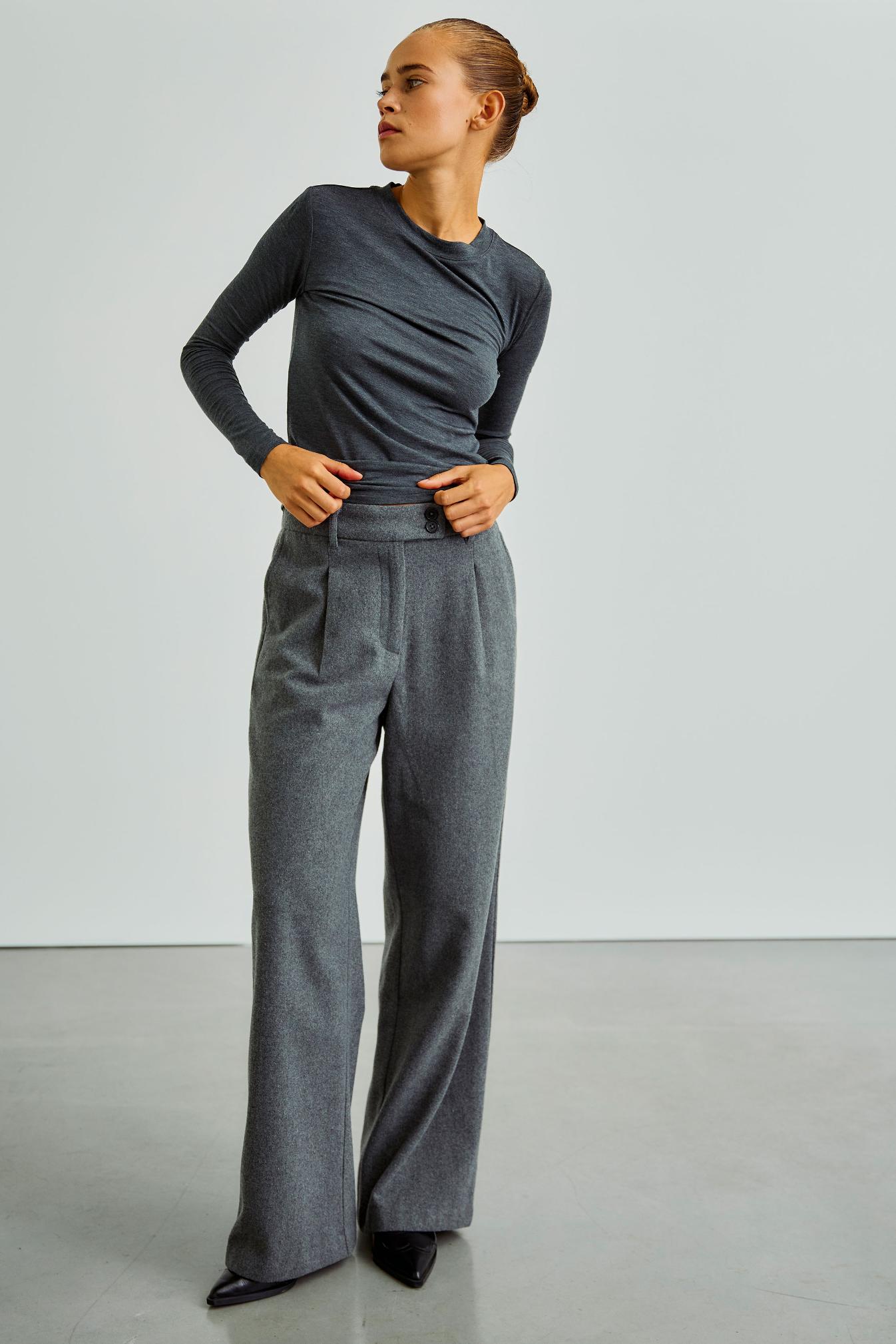 WBLJOSEFINE LS Tee - Grey Melange