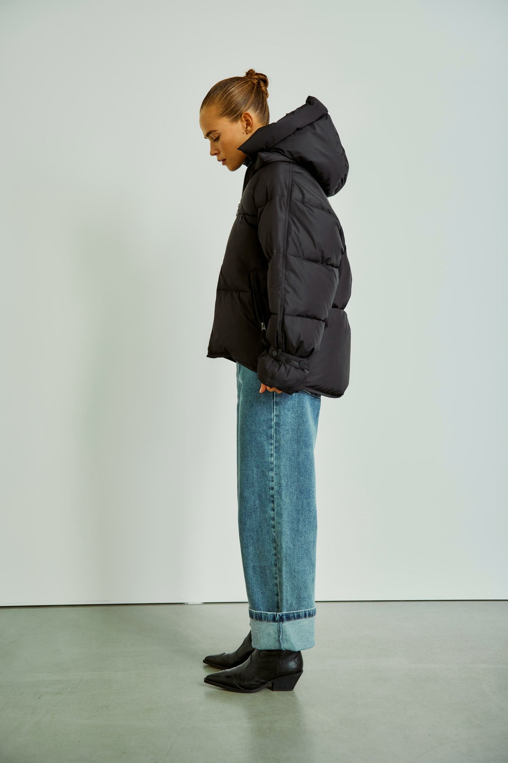 WBLKYLIE Real Down Jacket - Dark Brown