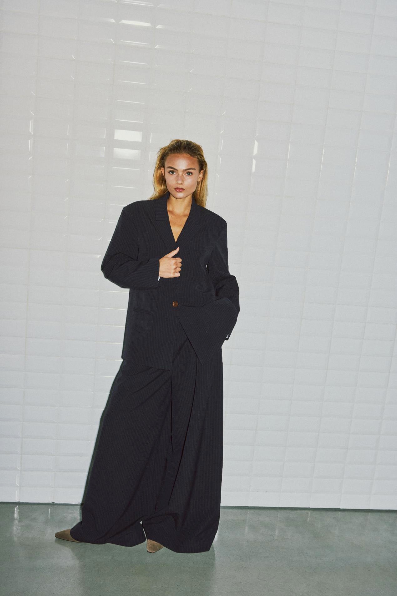 WBLLILY Tailored Blazer - Navy Pinstripe