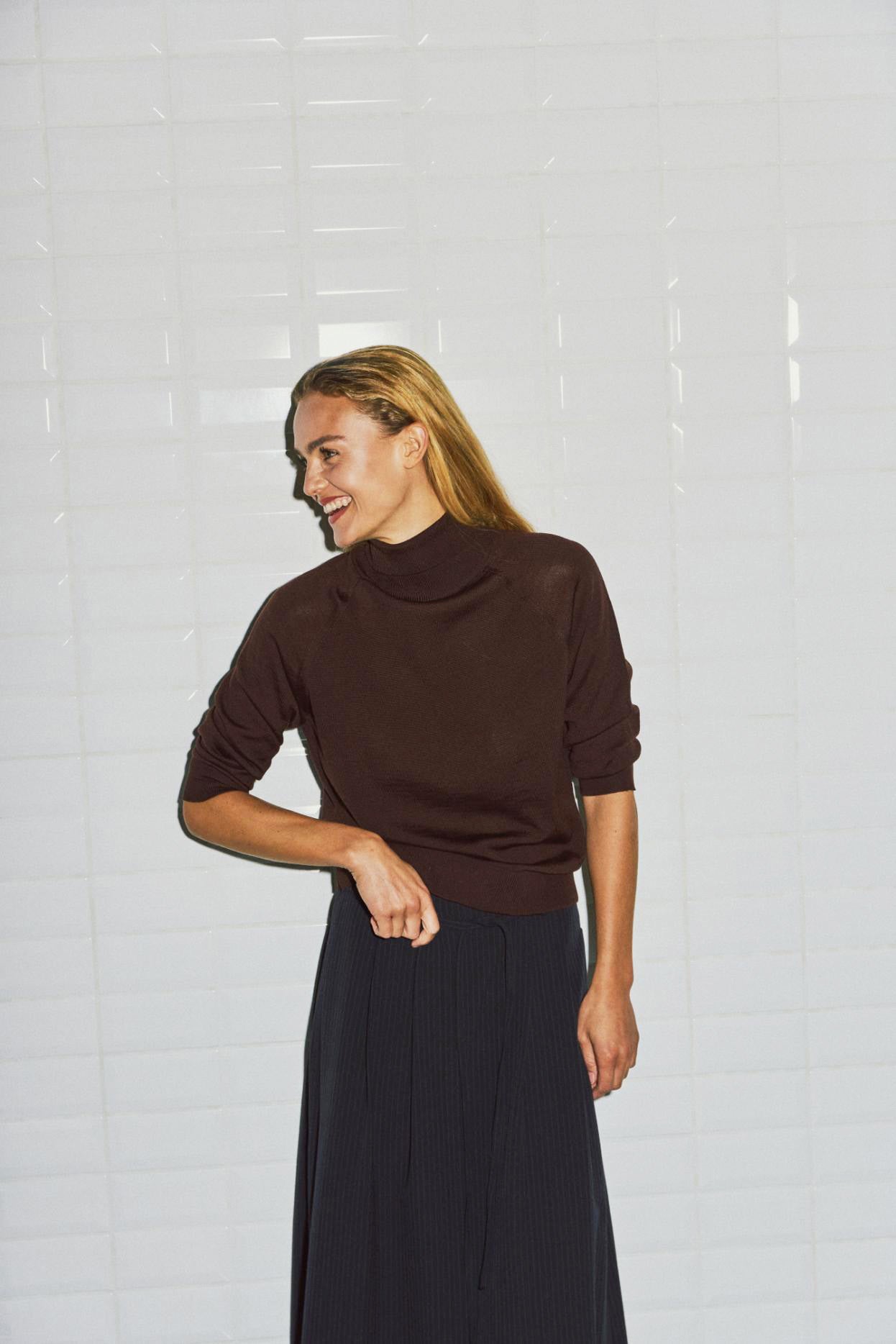 WBLMILES High Neck Pullover - Aubergine