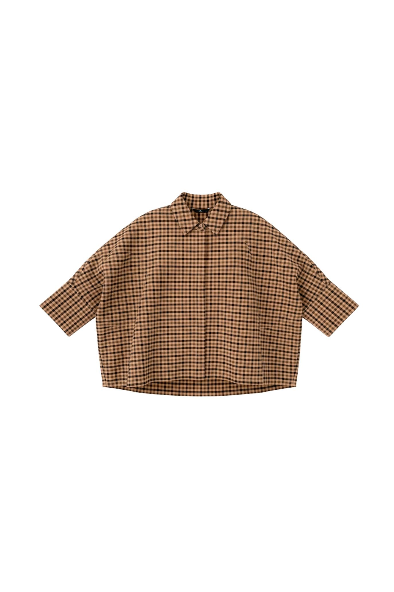 WBLMADISON Check Bat Shirt - Camel