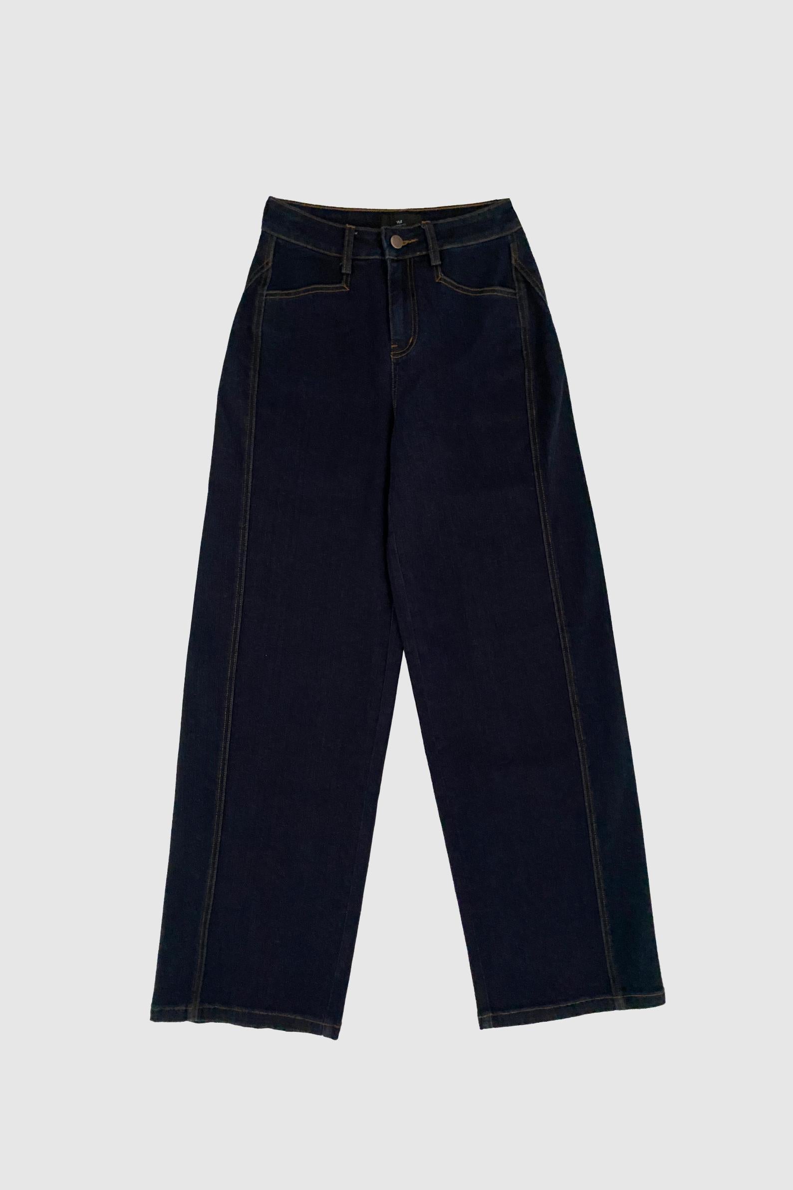 WBLSHIRLEY HW WIDE Jeans - Midnight Blue