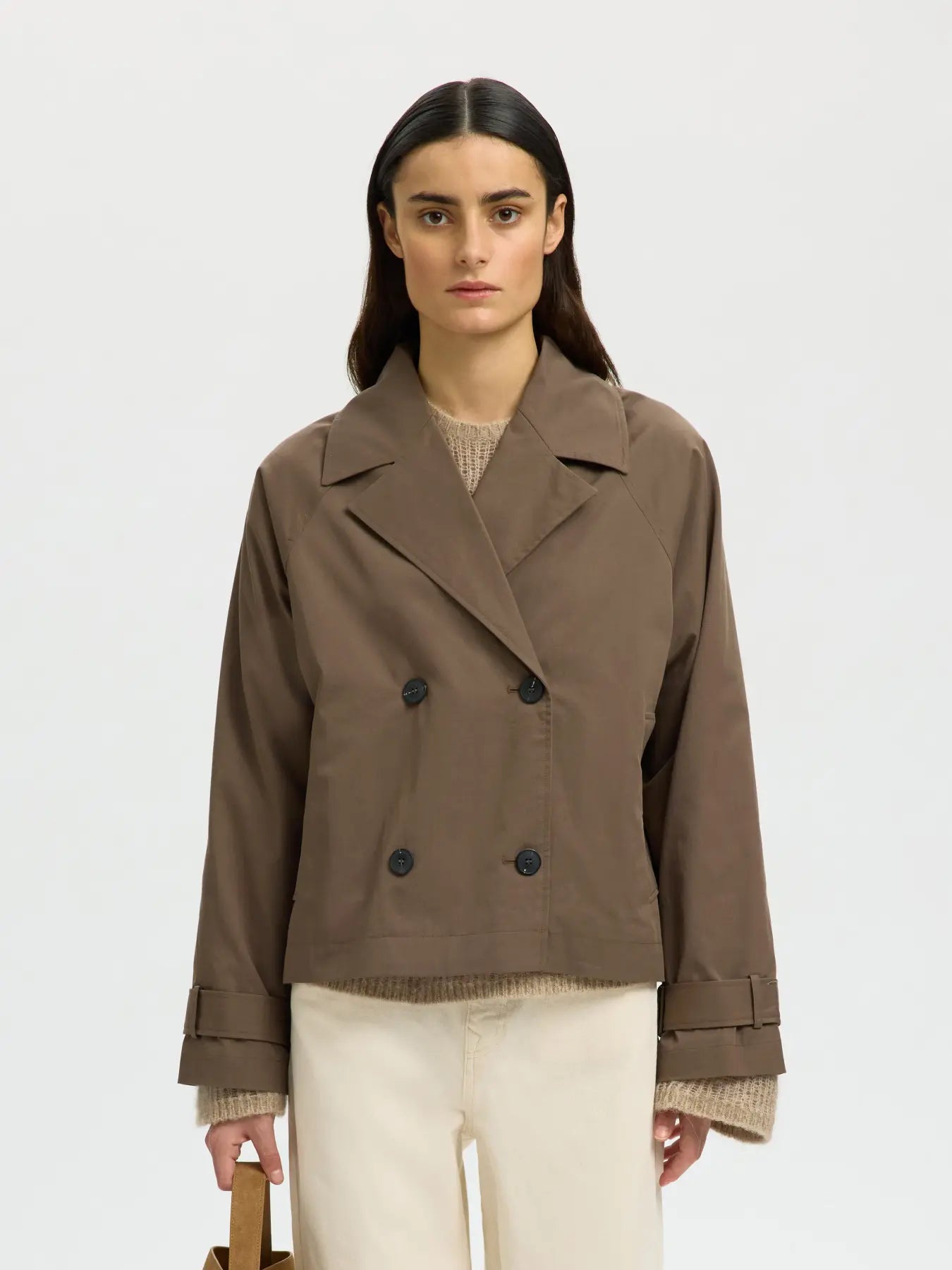 SLFNEW CILO short trenchcoat CHOCOLATE CHIP