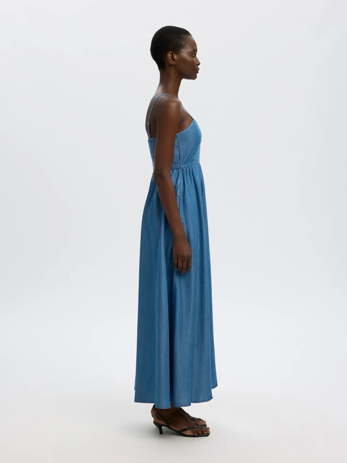 SLFJANNA ankle dress MEDIUM BLUE DENIM