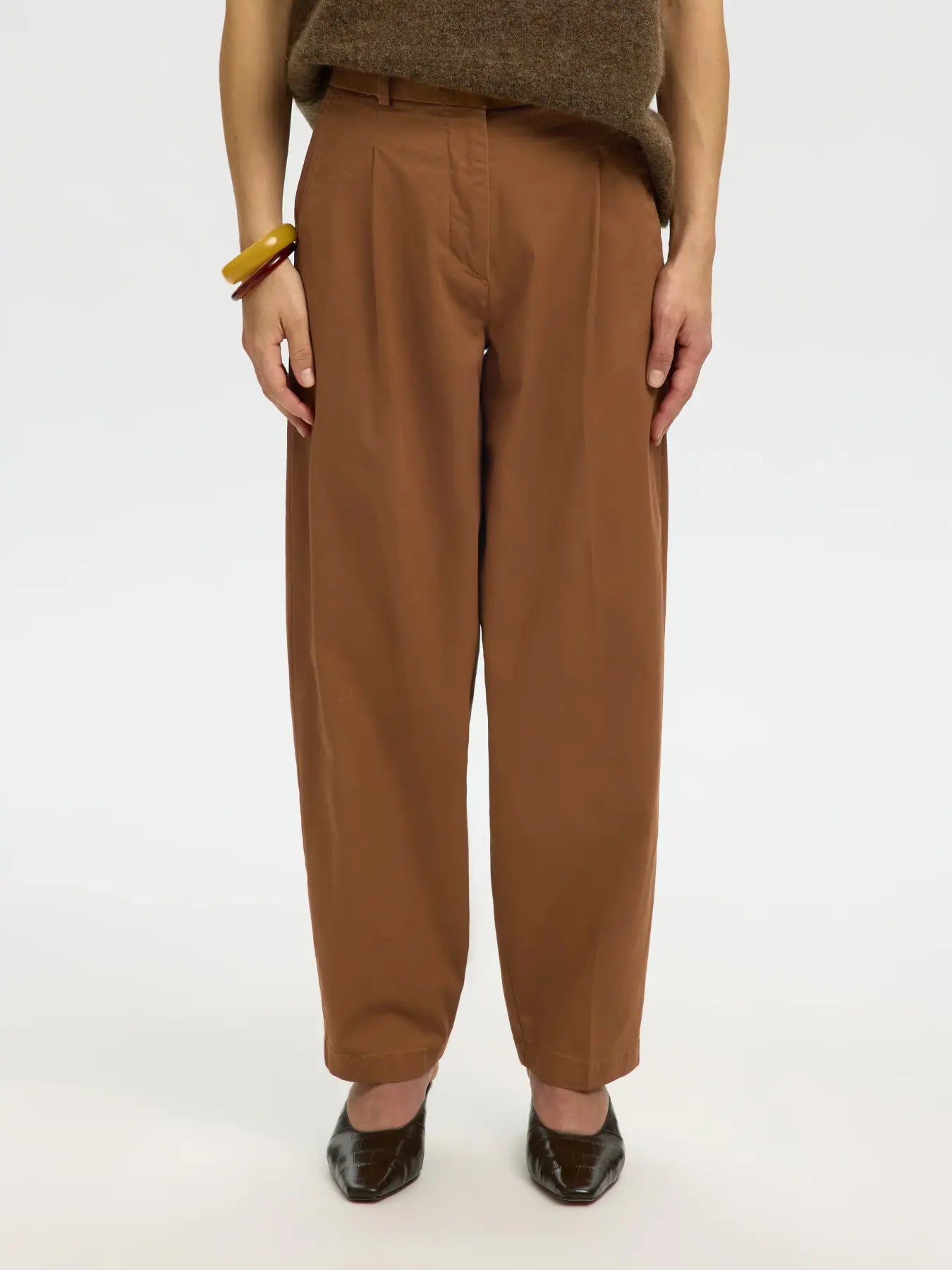 SLWBARREL MILLE HW pants TOFFEE