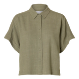 SLFVIVA SS Cropped sun shirt Vetiver