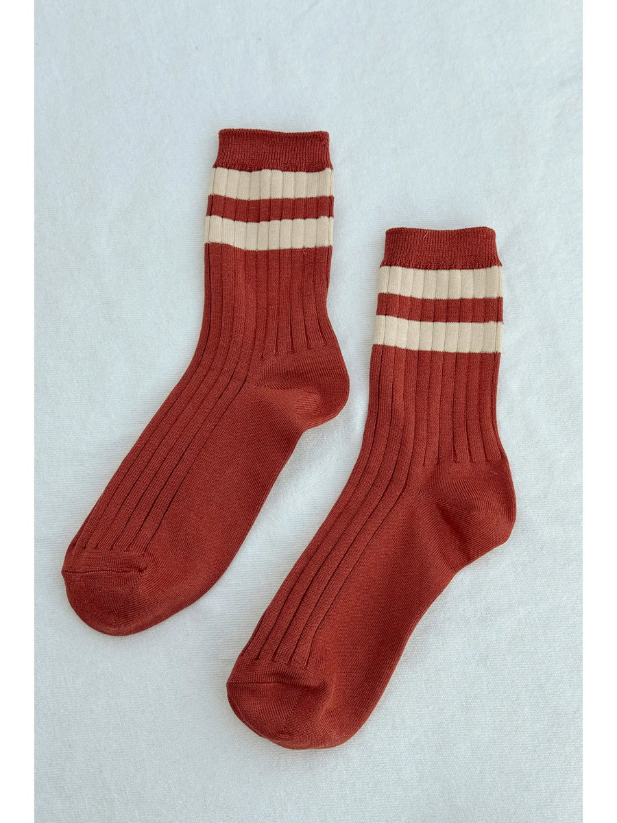 HER VARSITY socks TANDOORI