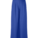 SLFLYRA HW Wide linen pants Dazzling blue