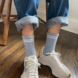 BOYFRIEND Socks BLUE GREY