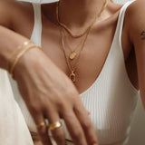 FRAMED PEARL necklace GP