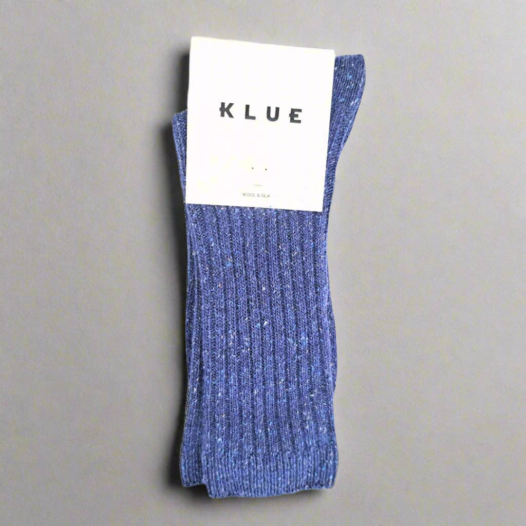 KLUE Silk and Wool DUST STAR socks - Blue