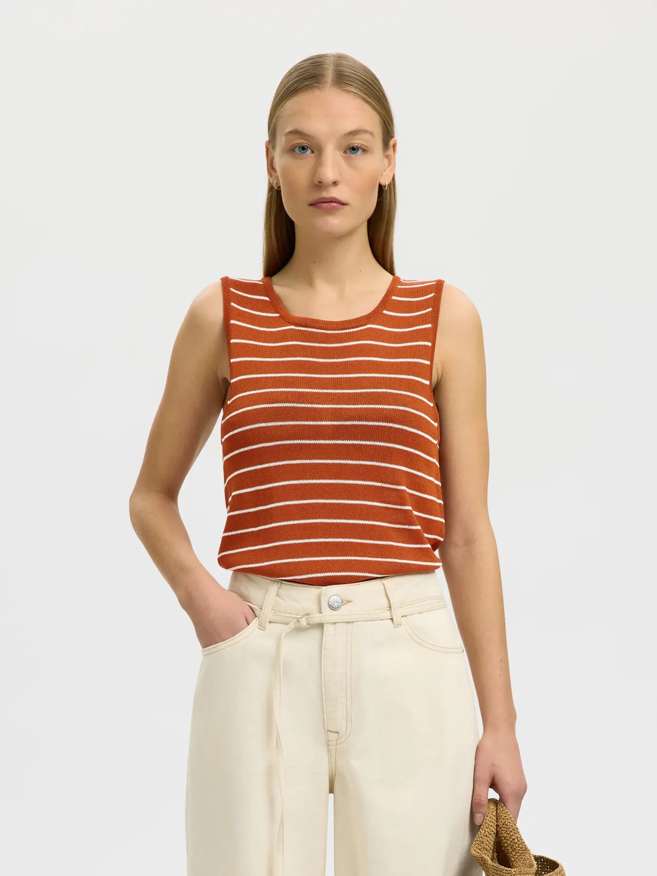 SLWMOON SL knit top POTTERS CLAY BIRCH