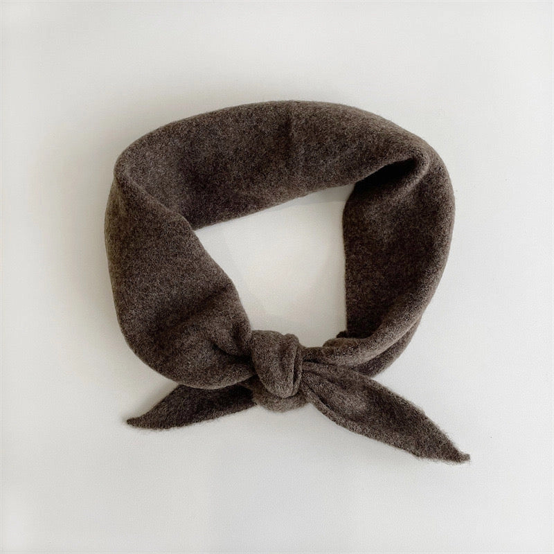 FUZZY Wool Scarf - Brown