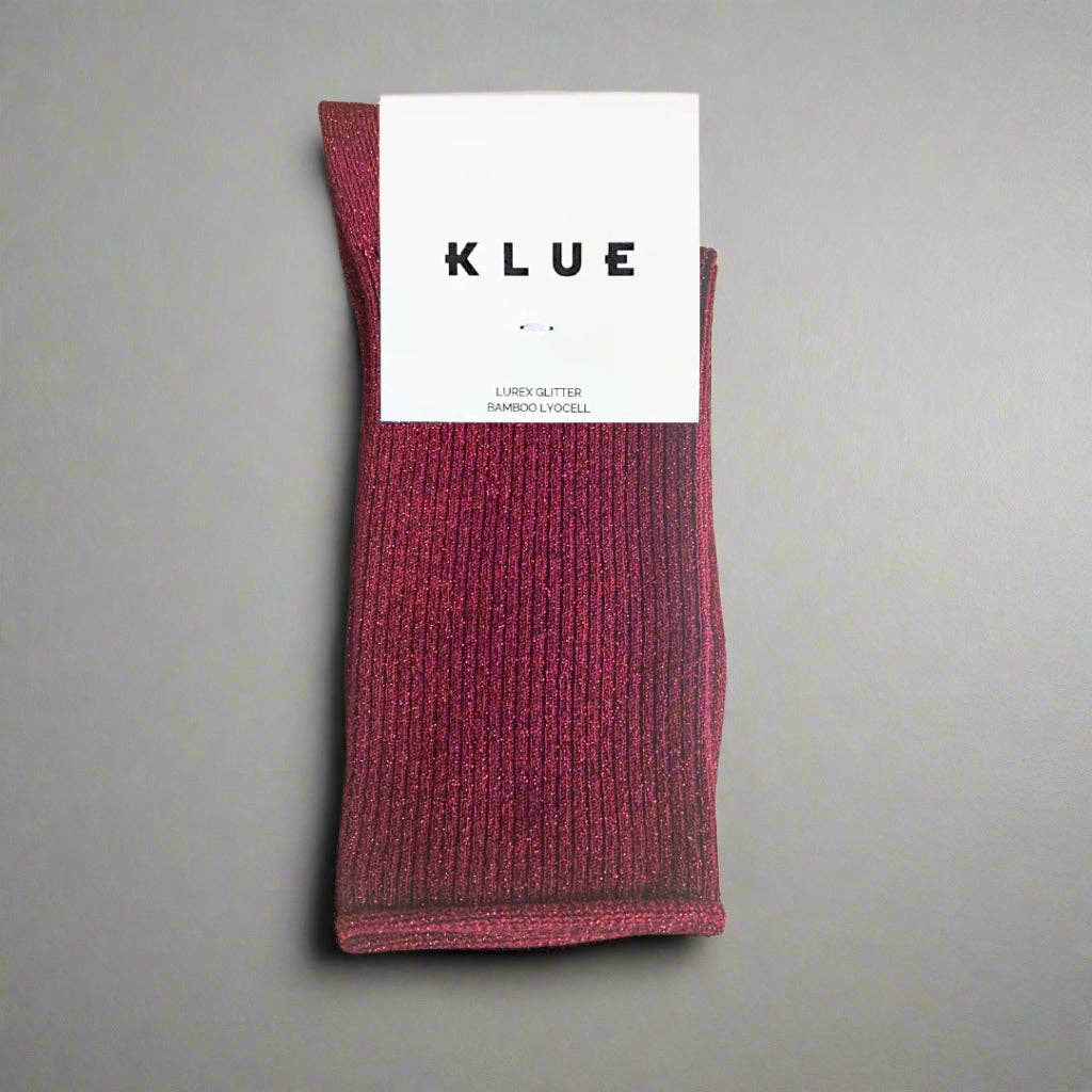 KLUE Glitter Lurex socks - Cherry