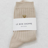 HER Socks Embroidered PORCELAIN GOLD HEART