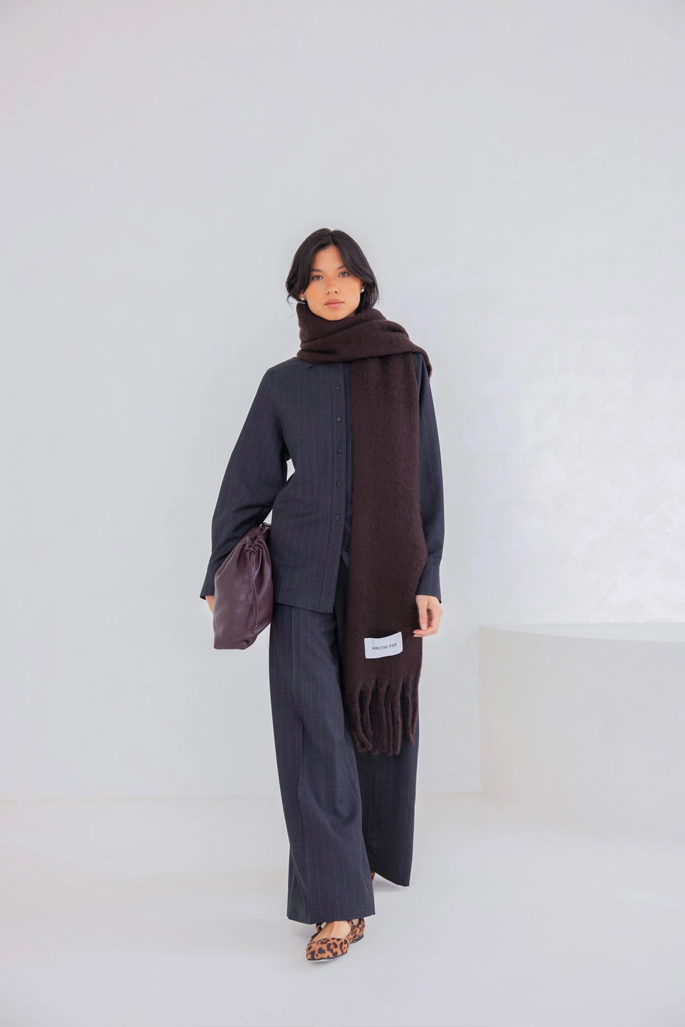 REYKJAVIK scarf - Coffee