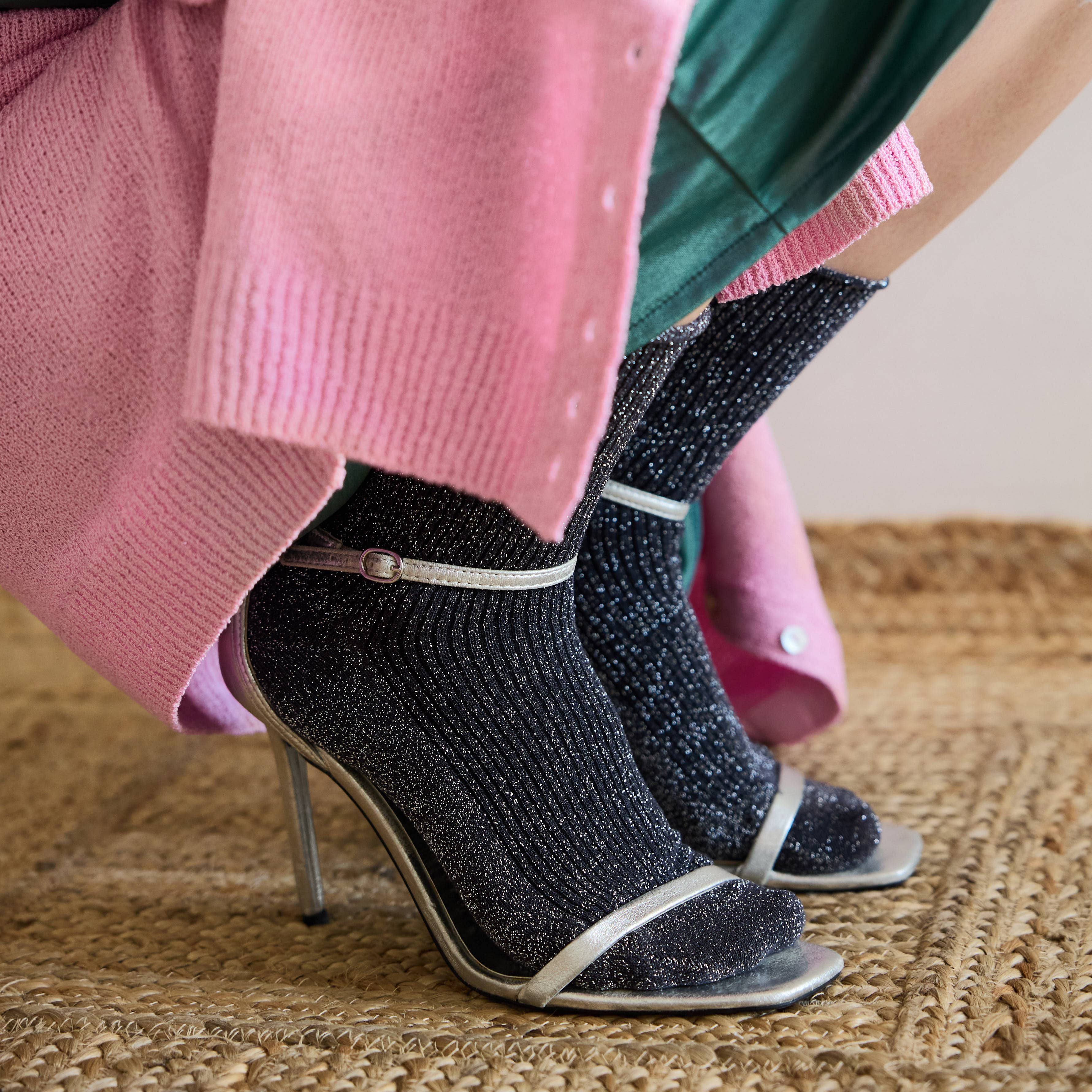 KLUE Glitter Lurex socks - Grey