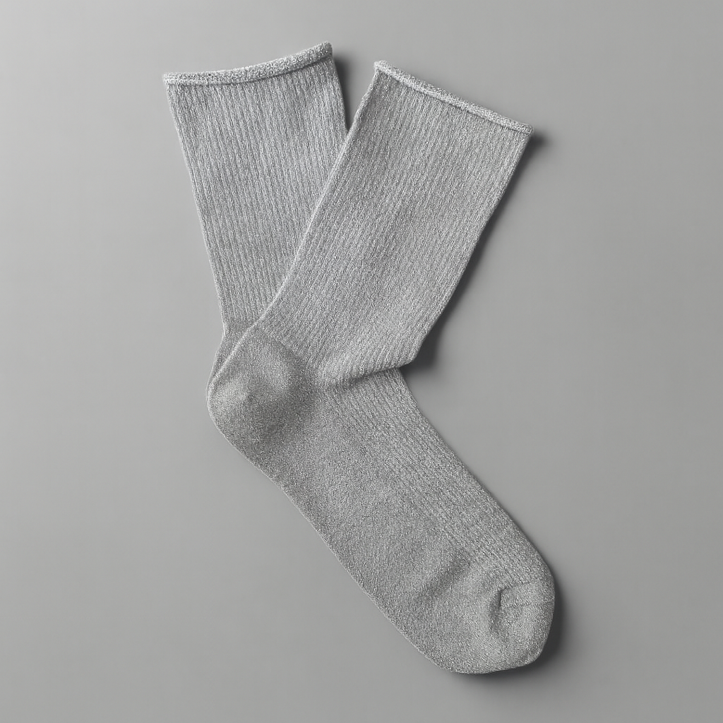 KLUE Glitter Lurex socks - Light grey