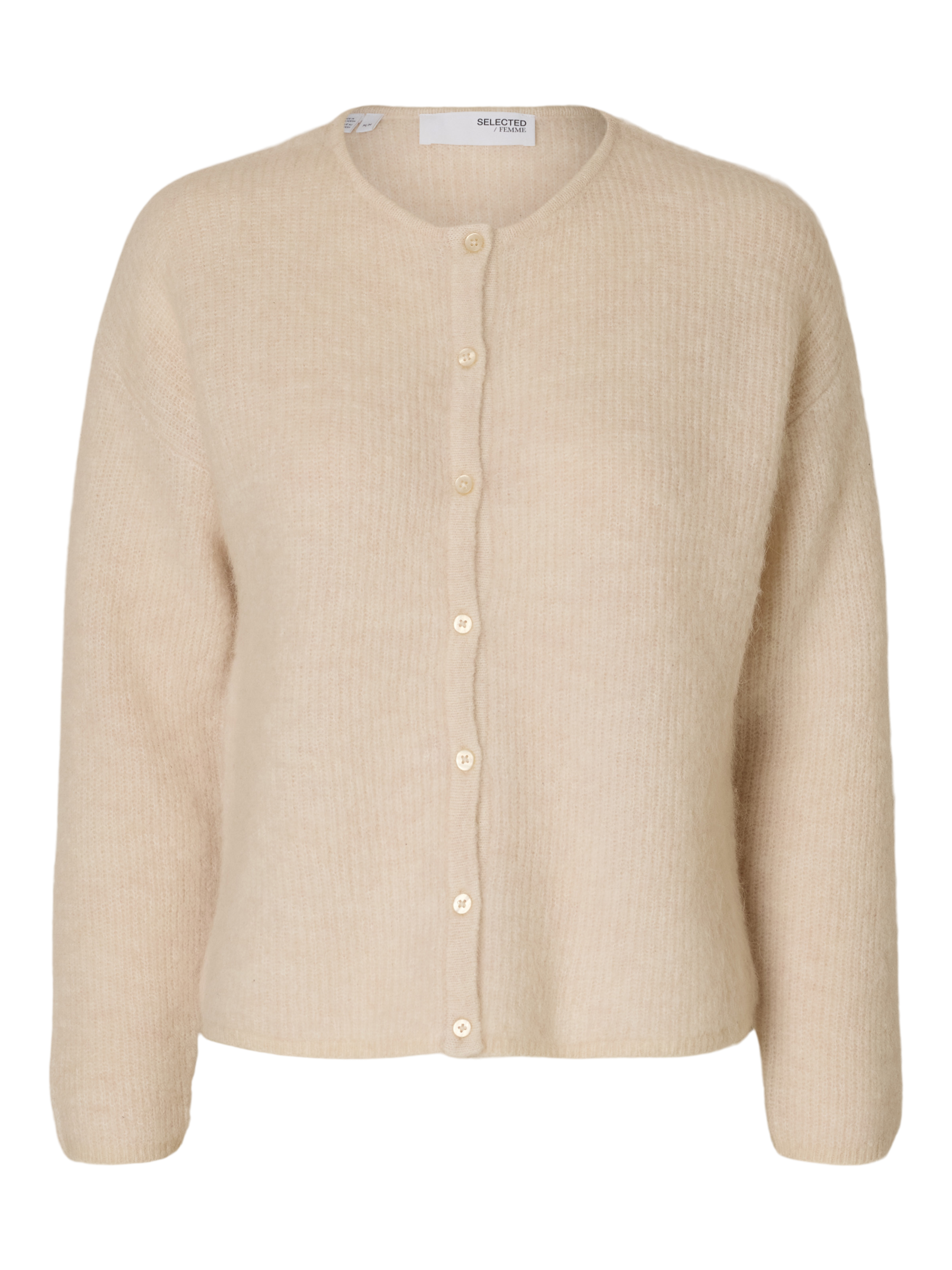 SLFSIA Ras LS Knit O-NECK Cardigan BIRCH