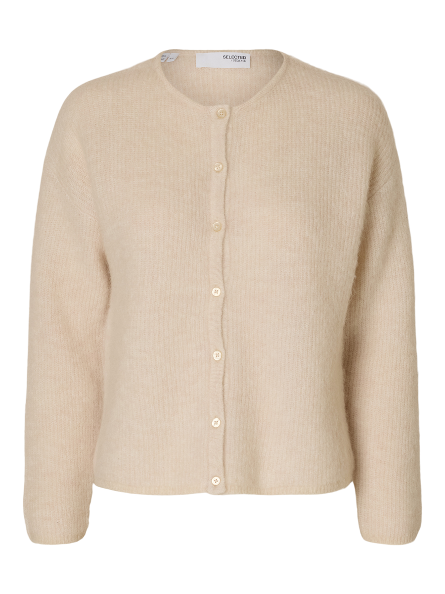 SLFSIA Ras LS Knit O-NECK Cardigan BIRCH
