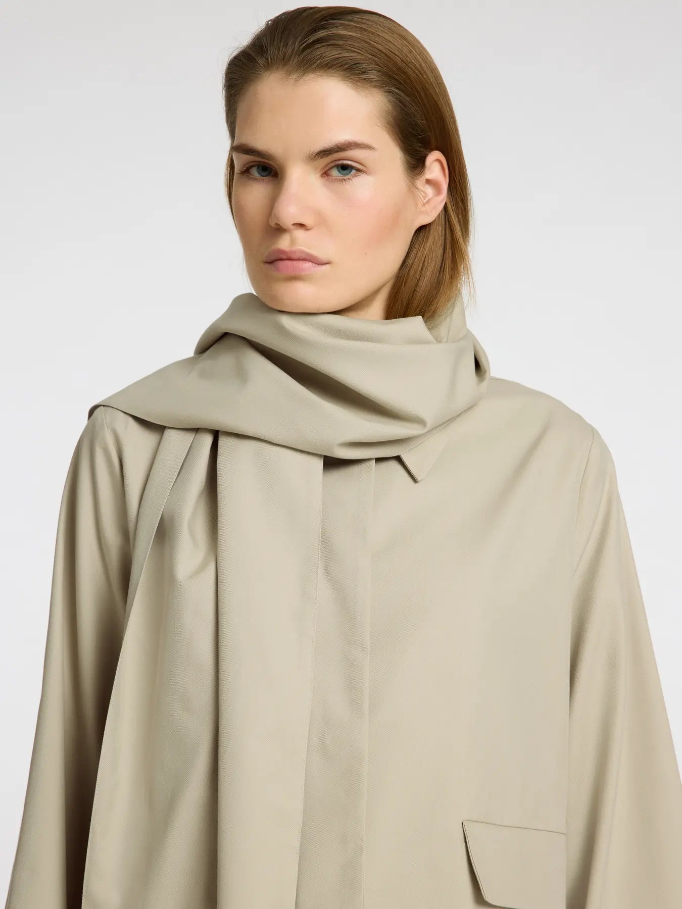 SLFPAMINA Scarf Jacket FOSSIL