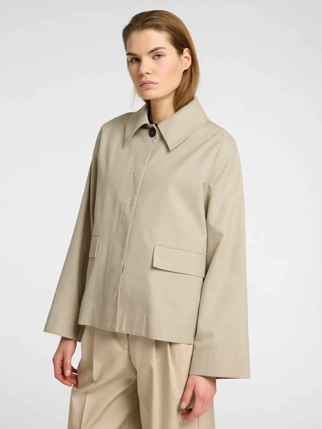 SLFPAMINA Scarf Jacket FOSSIL