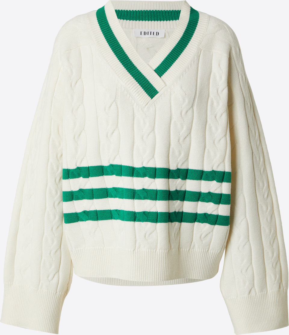 CHARLINE trui WHITE/GREEN STRIPE