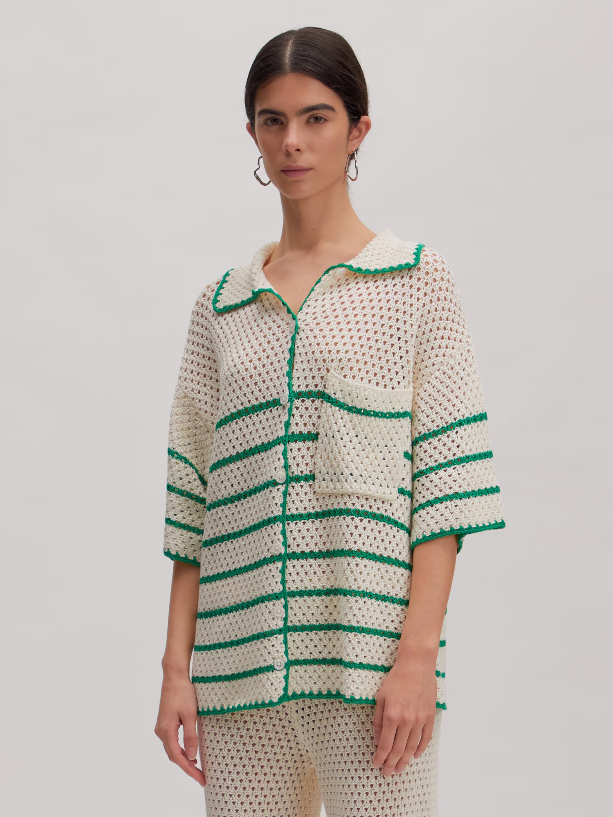 DEBBIE polo BEIGE GREEN