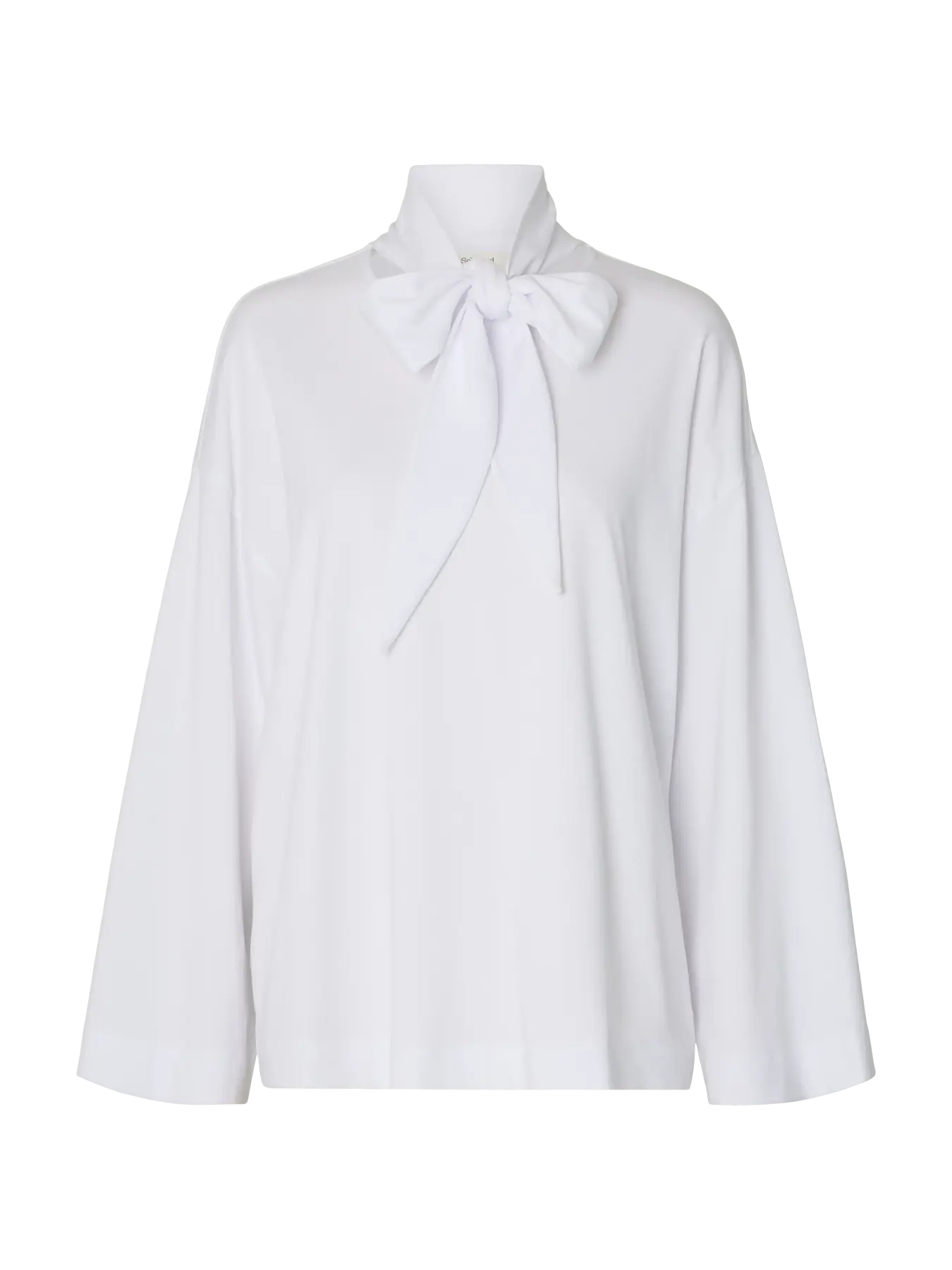 SLWCOLWOMAN LS detail tee BRIGHT WHITE