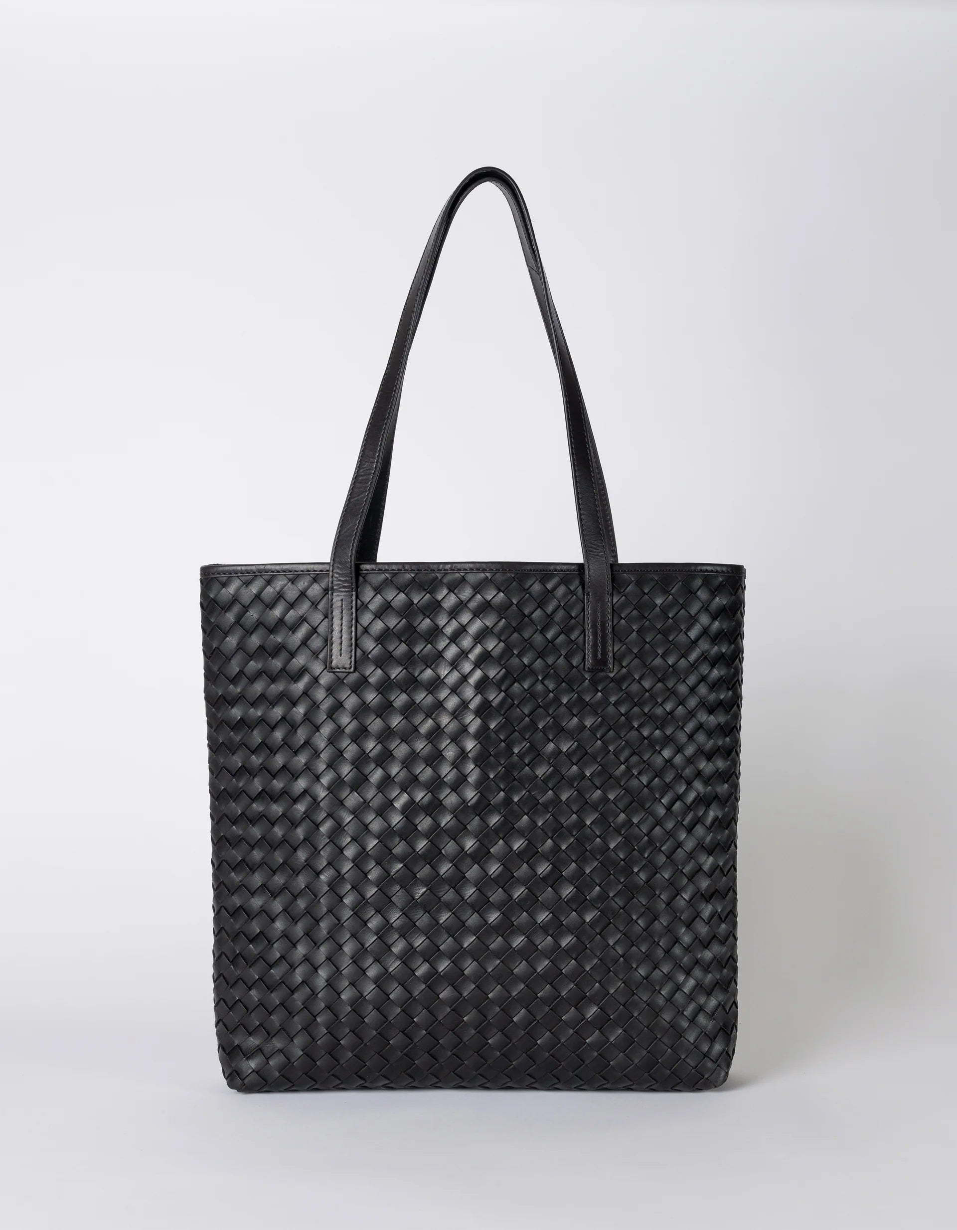 GEORGIA Woven classic leather BLACK