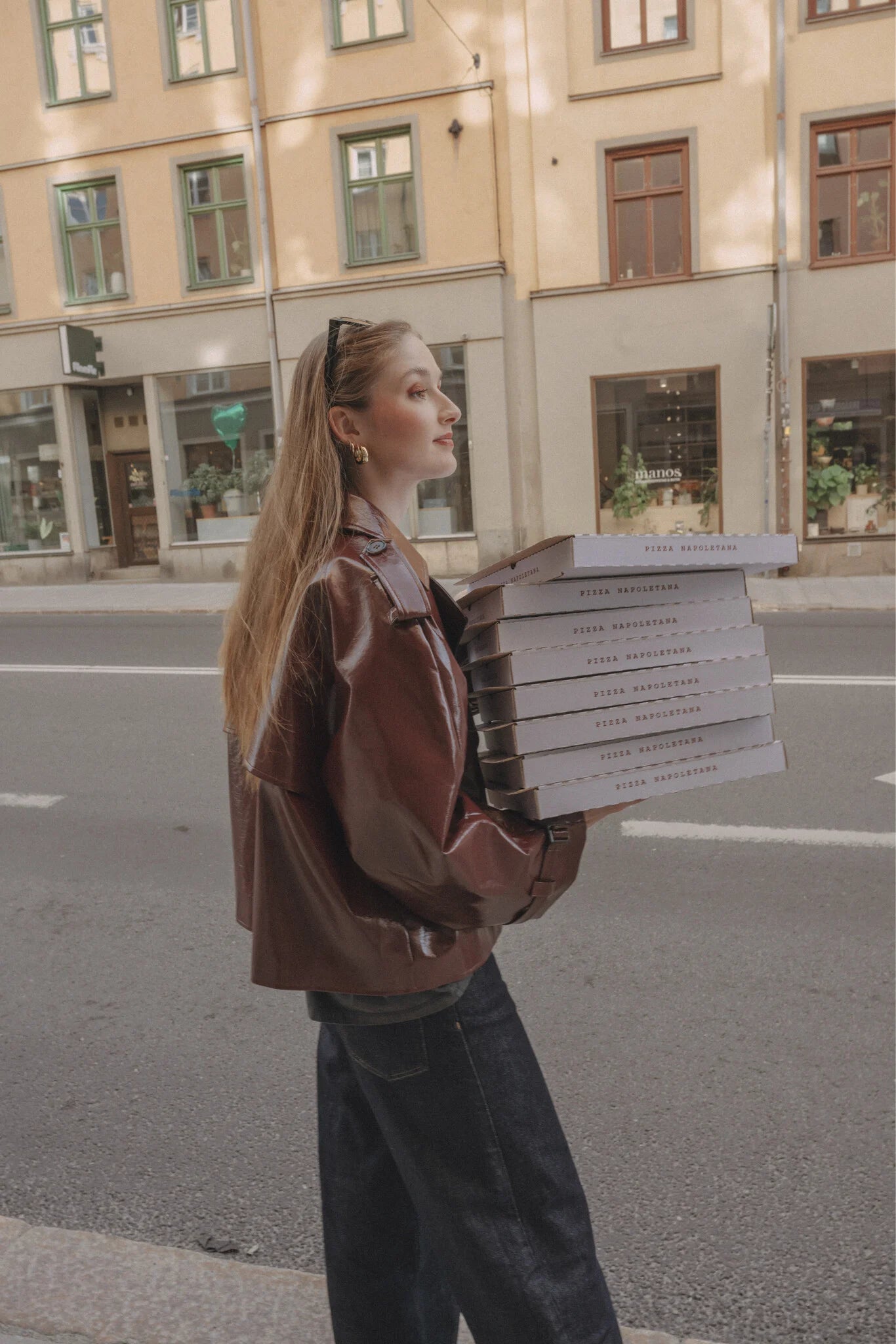 ADRIAAN Vegan Leather Trench BORDEAUX