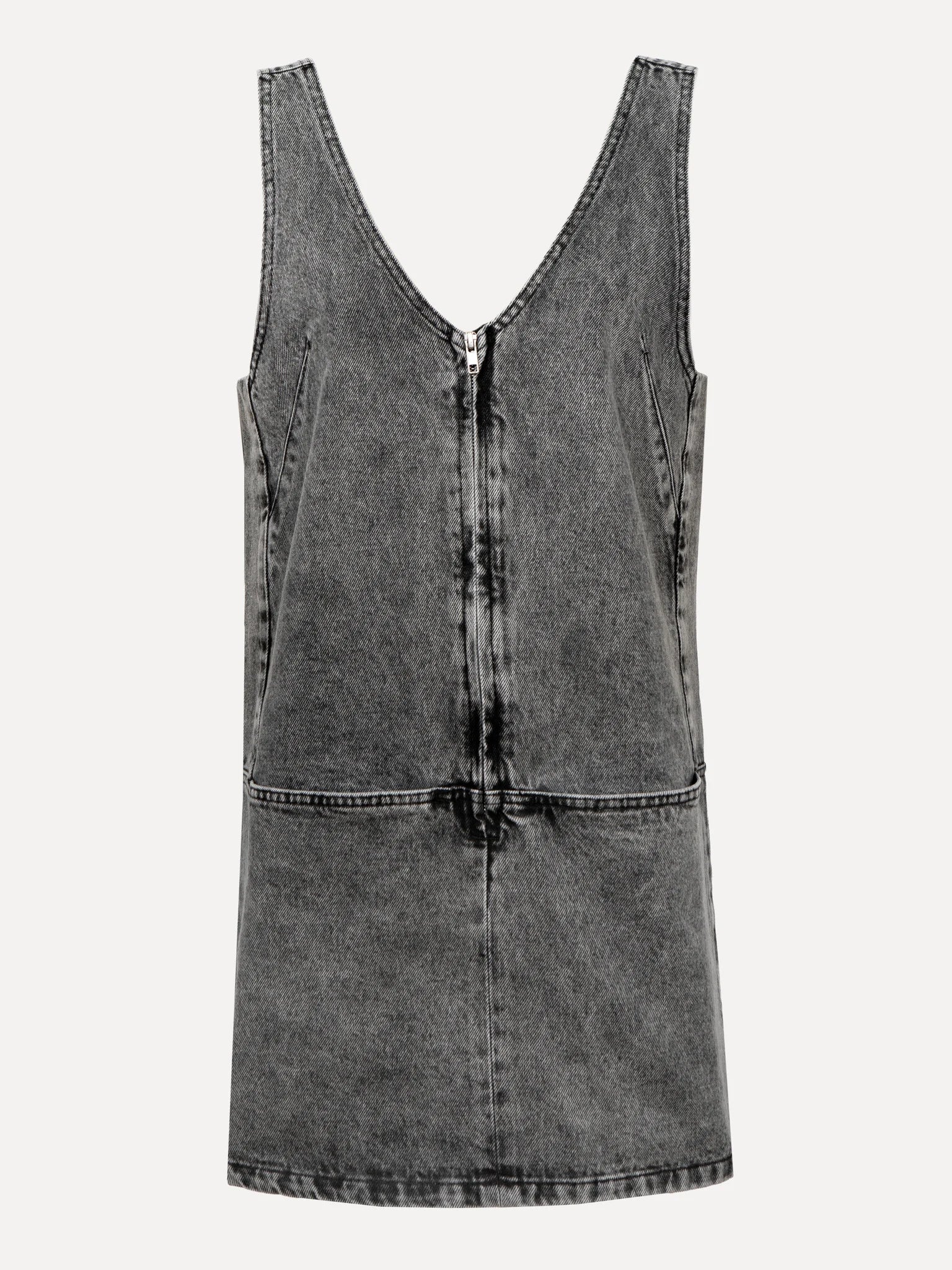 BOWIE sleeveless denim dress GREY