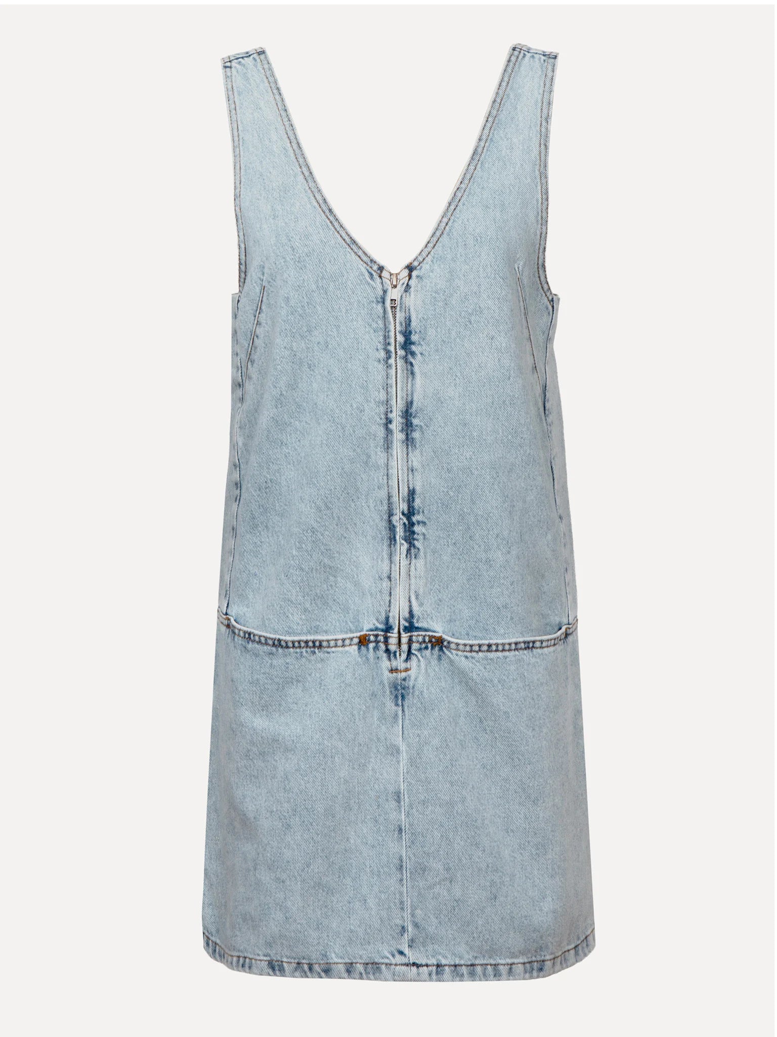 BOWIE sleeveless denim dress LIGHT BLUE