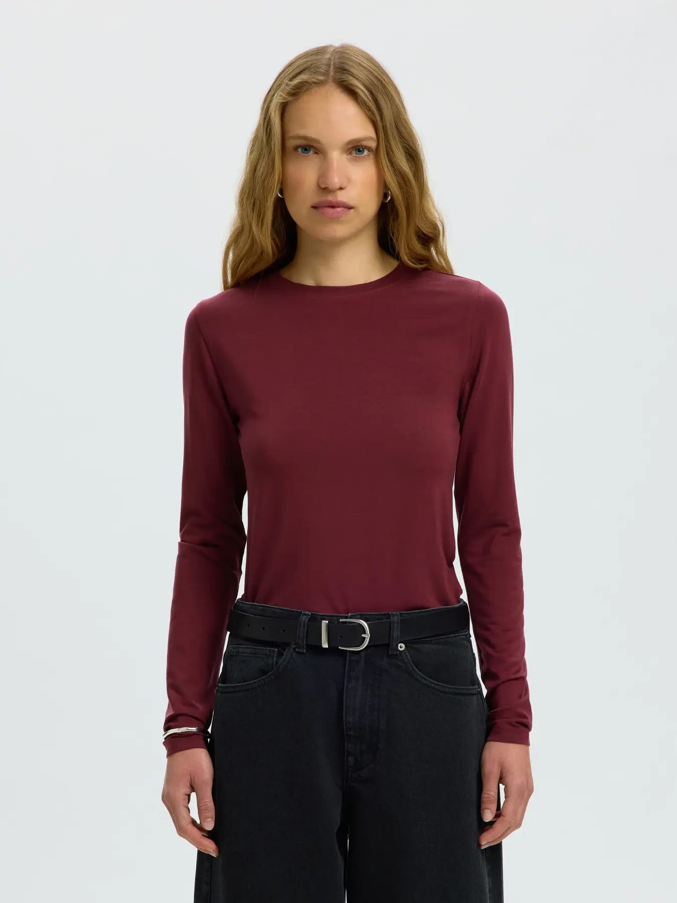 SLWMANJA LS O-neck TAWNY PORT