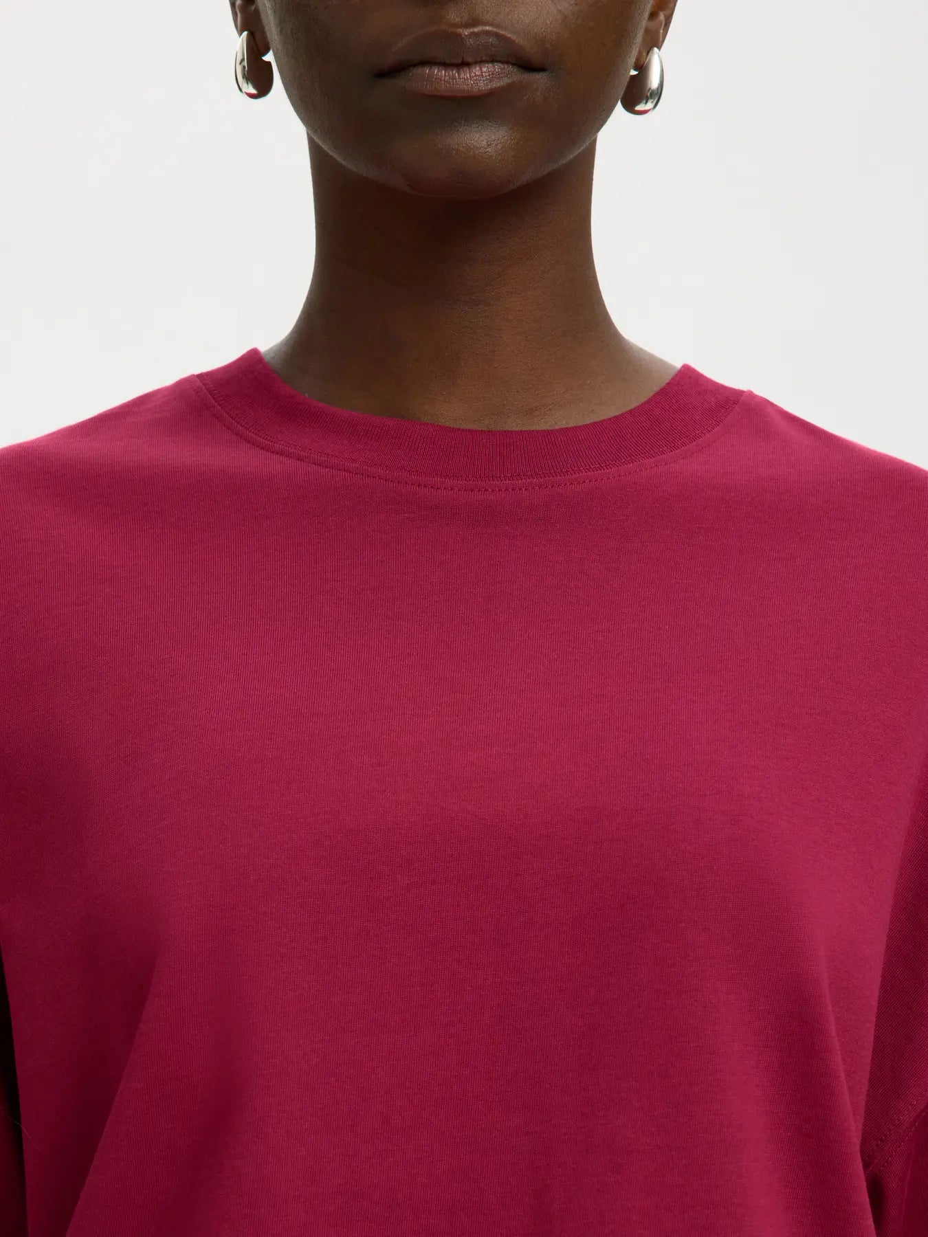 SLWCOL WOMAN 2/4 Oversized tee ANEMONE