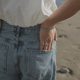 MERYL Balloon Jeans MID BLUE
