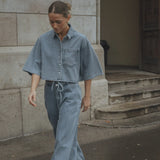 MAYA Wide Leg Jeans BLUE DENIM