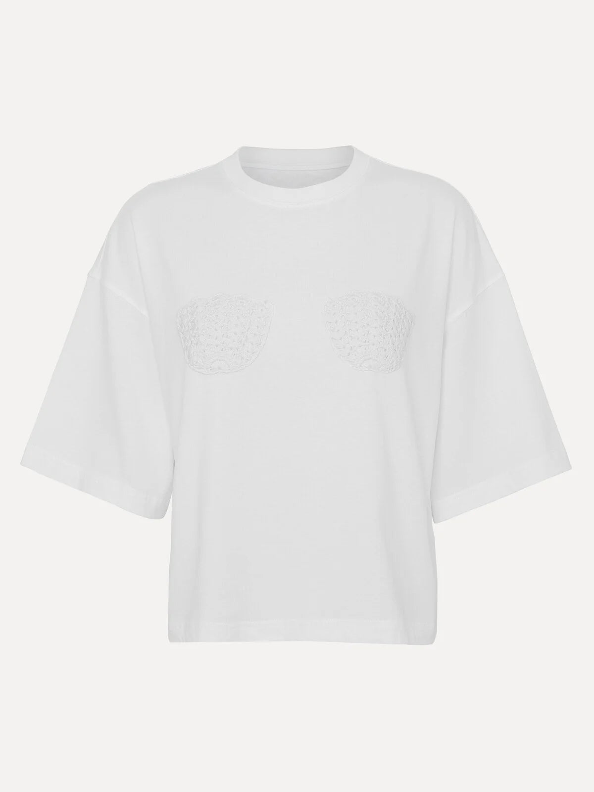 METTE Crochet T-shirt WHITE