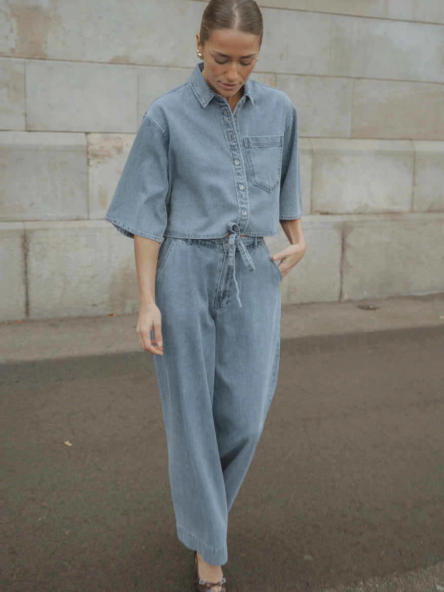 MAYA Wide Leg Jeans BLUE DENIM