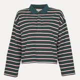 MILA Longsleeve Polo GREEN BORDEAUX