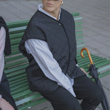 RUFUS Sleeveless quilted jack Black