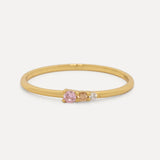CHLOE Vintage Triple Stone Pink Gold