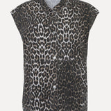 LOA Denim Sleeveless Jack Leopard