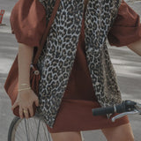LOA Denim Sleeveless Jack Leopard