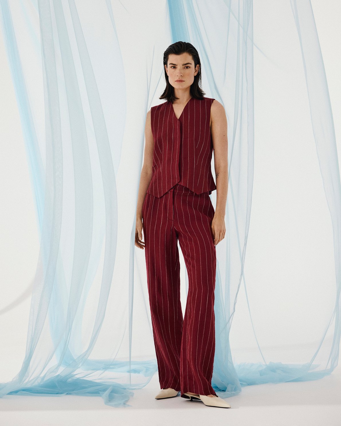 MSCHCLARITTE pants RHUBARB/SAND