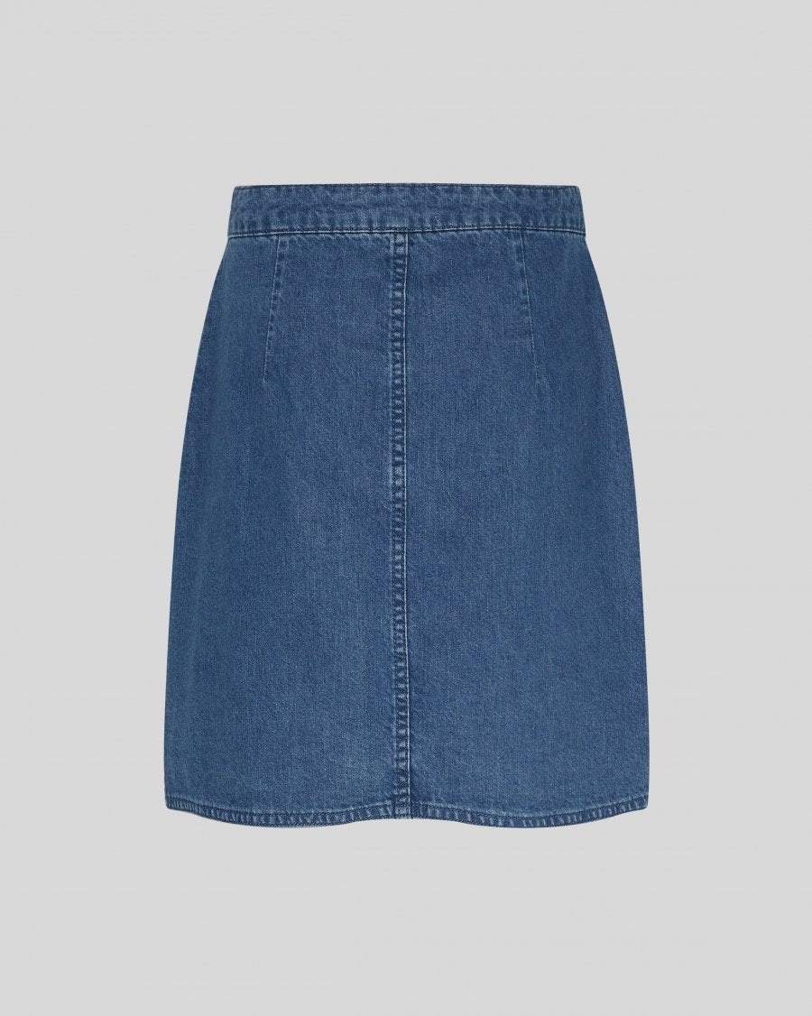 ELENA HW Skirt MID BLUE