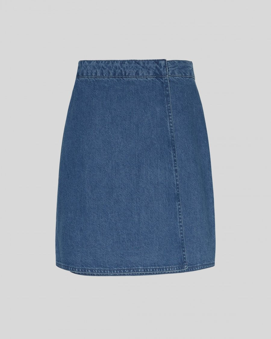 ELENA HW Skirt MID BLUE